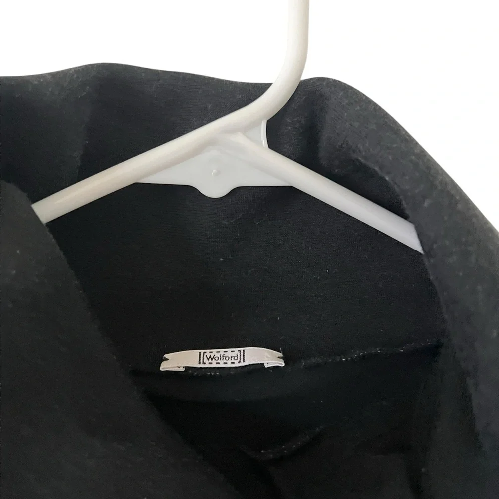 Wolford Black Collared Long Sleeve Bodysuit